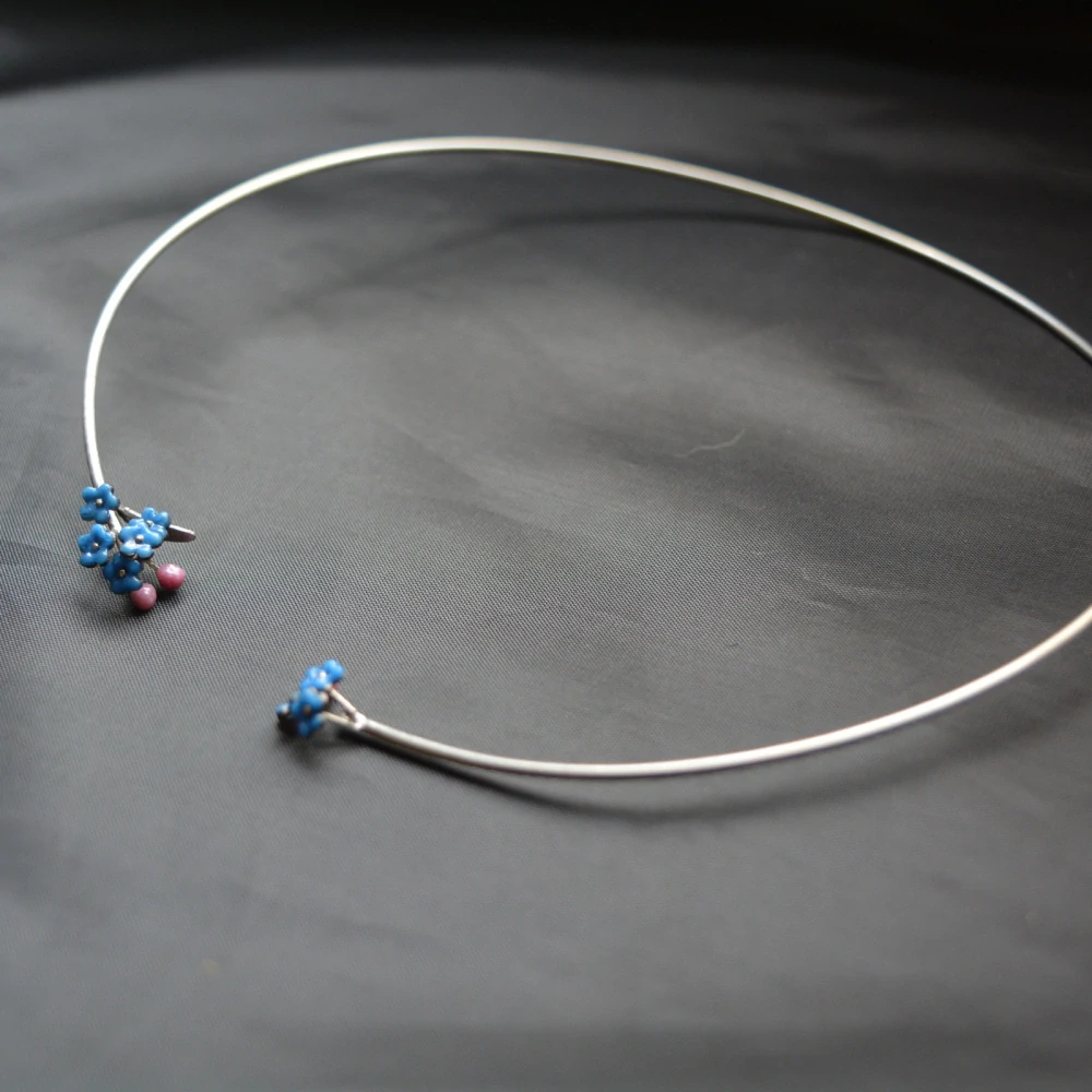 Obručový náhrdelník - Pomněnky