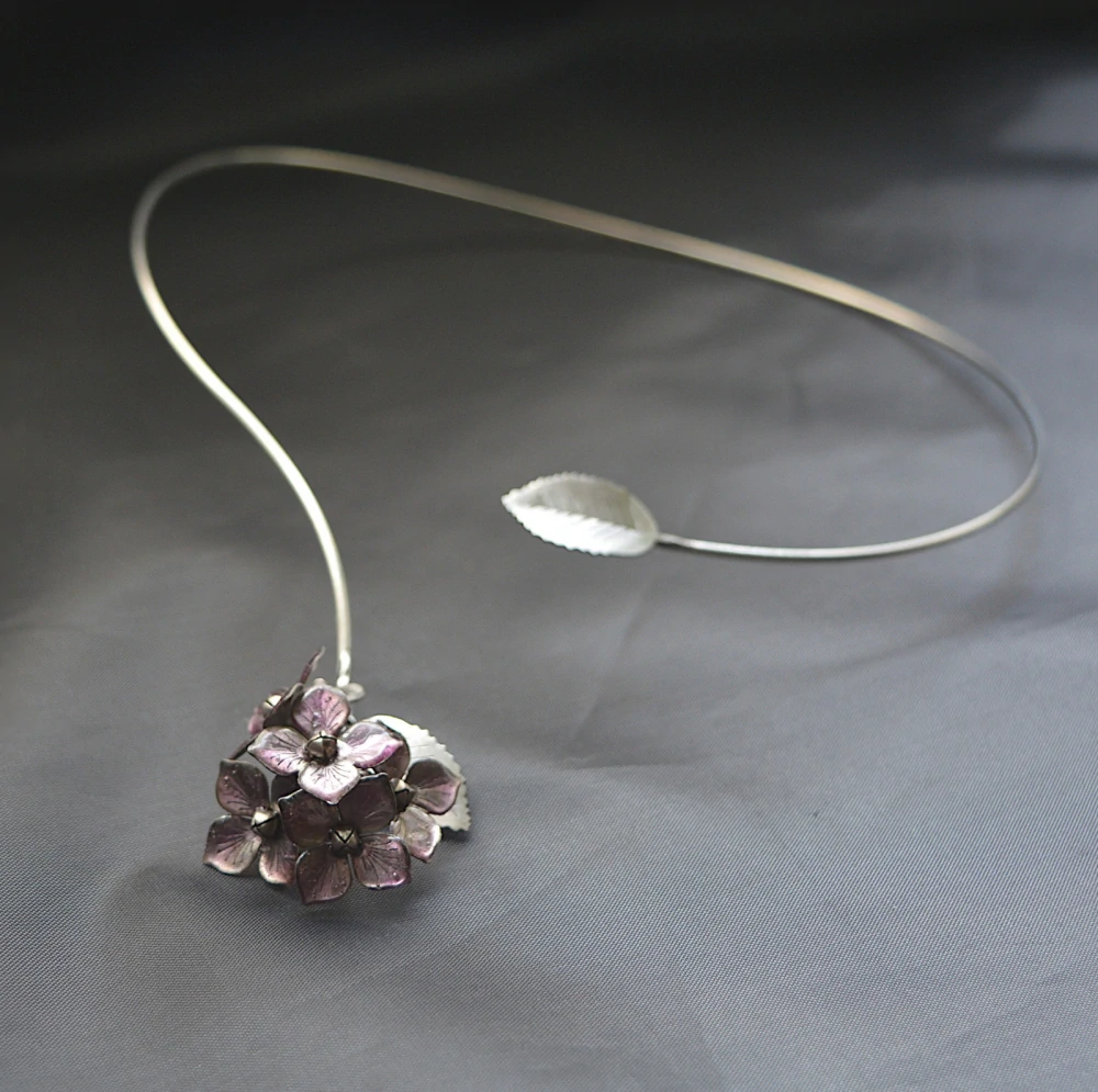 Náhrdelník - Hortenzie