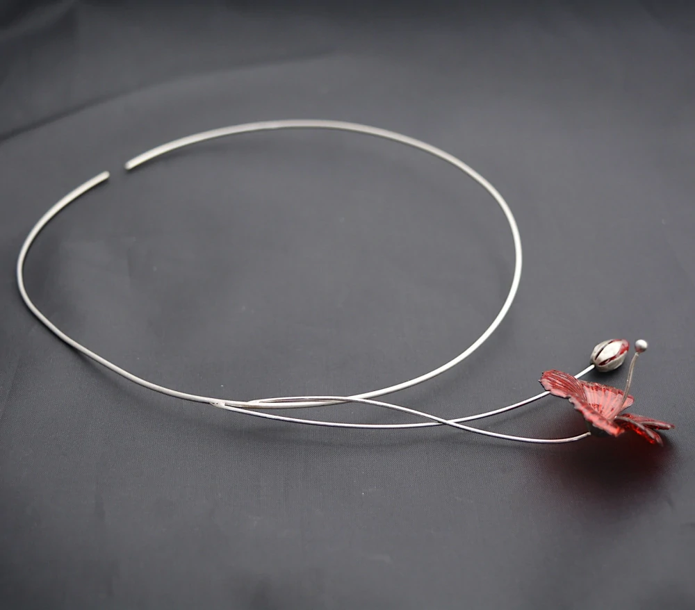 Náhrdelník - Ibišek PET smalt