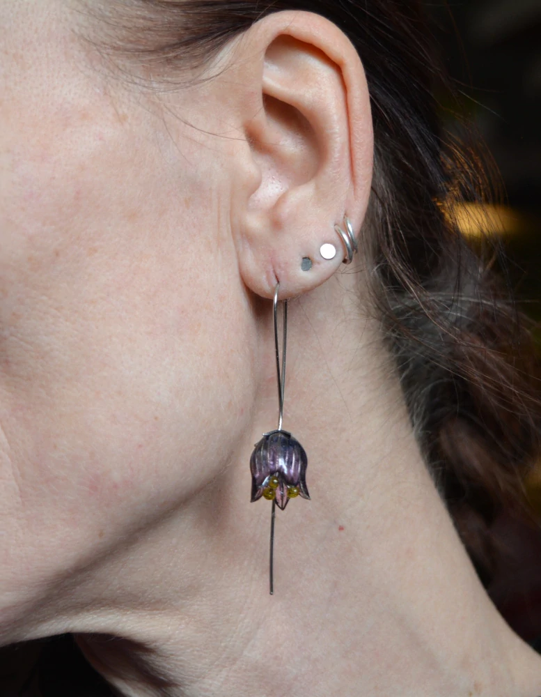 Náušnice - modré Zvonky