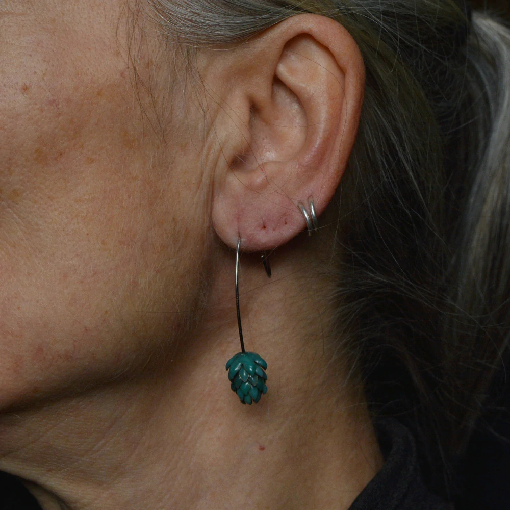 Náušnice - Chmelové šišky