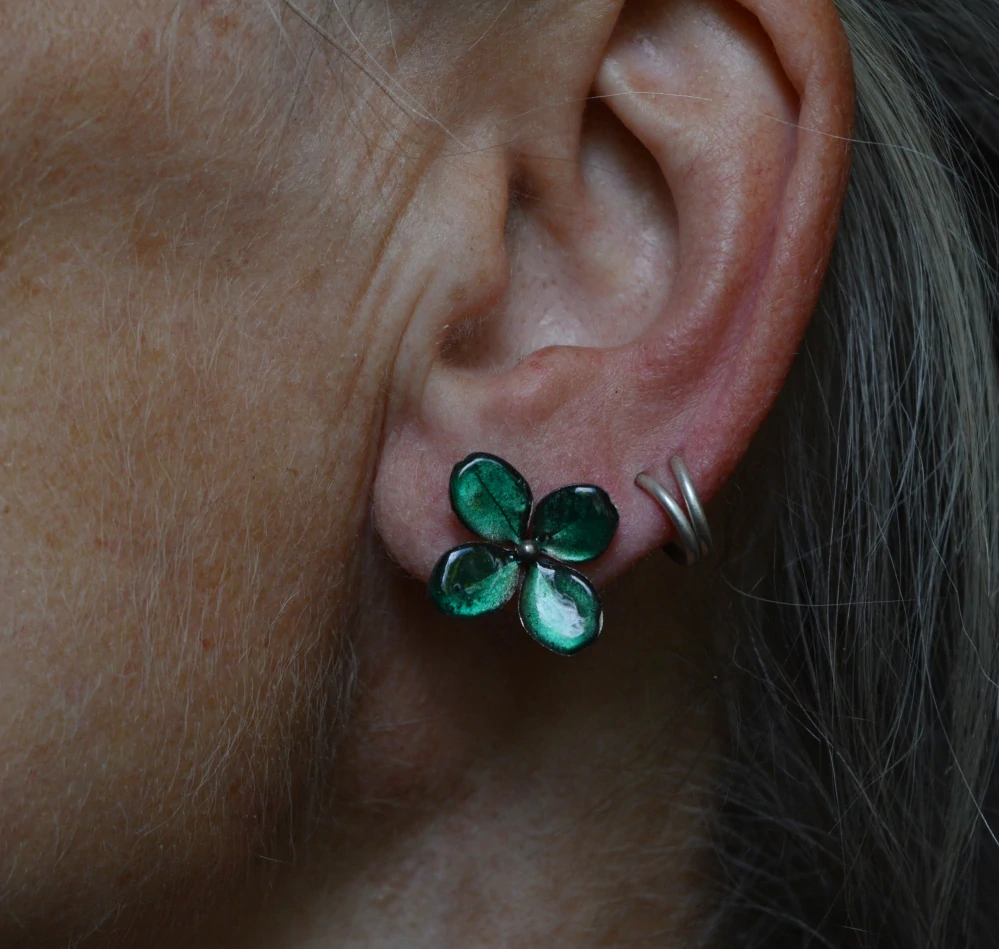 Náušnice - Čtyřlístky puzety
