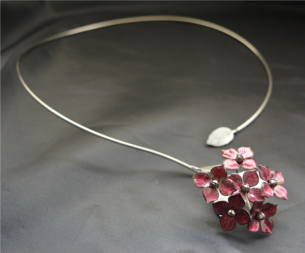 Náhrdelník - Hortenzie