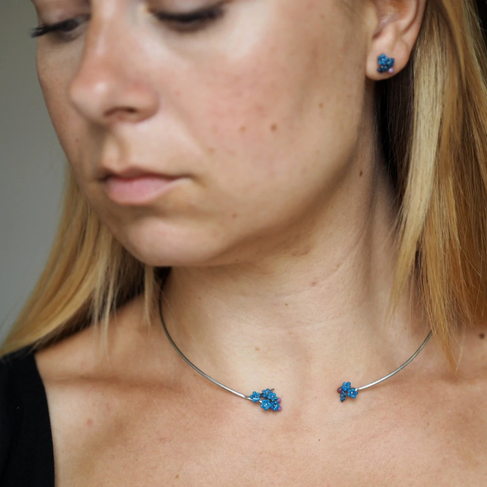 Obručový náhrdelník - Pomněnky