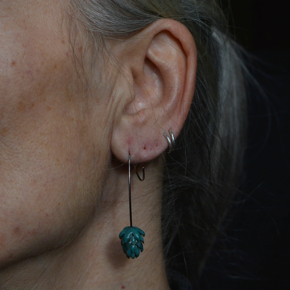 Náušnice - Chmelové šišky